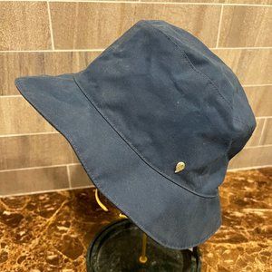 NWT Helen Kaminski Jamie Bucket Hat in Faded Indigo/Houndstooth Medium